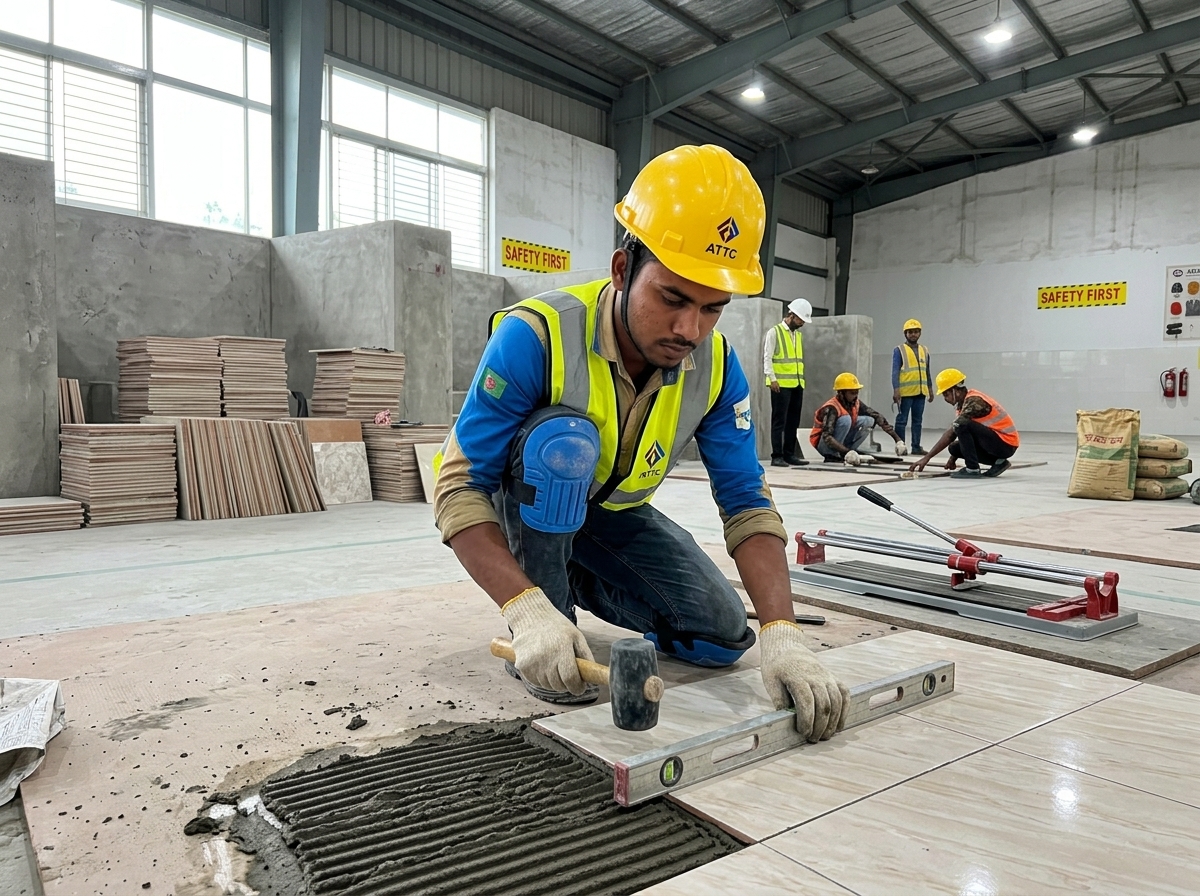 Tiler vocational course at ATTC